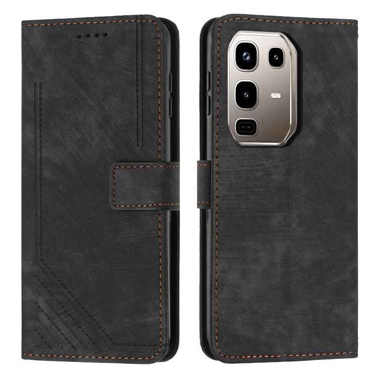 Skin Feel Stripe Pattern Leather Phone Case with Lanyard, For Infinix Note 50 Pro+, For Infinix Note 50 4G / 50 Pro 4G, For Infinix Hot 50 Pro 4G, For Infinix Hot 50i, For Infinix Hot 50 Pro+ 4G, For Infinix Note 40 5G, For Infinix GT 20 Pro           ...
