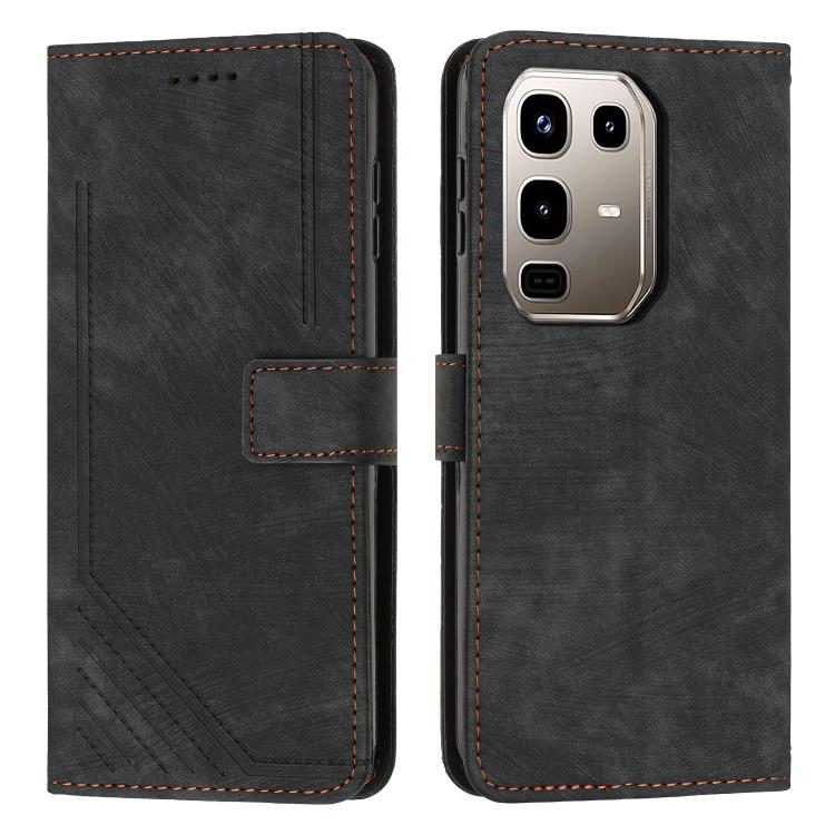 Skin Feel Stripe Pattern Leather Phone Case with Lanyard, For Infinix Hot 60 4G / Hot 60i 4G, For Infinix Hot 60 Pro+ 4G, For Infinix Hot 60 Pro 4G, For Infinix Smart 10 Plus 4G, For Infinix Smart 10 4G, For Infinix GT 30 Pro, For Infinix Note 50s     ...