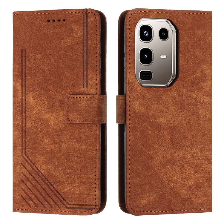 Skin Feel Stripe Pattern Leather Phone Case with Lanyard, For Infinix Smart 10 4G, For Infinix GT 30 Pro, For Infinix Note 50s, For Infinix Note 50x, For Infinix Note 50 Pro+, For Infinix Note 50 4G / 50 Pro 4G, For Infinix Hot 50 Pro 4G               ...