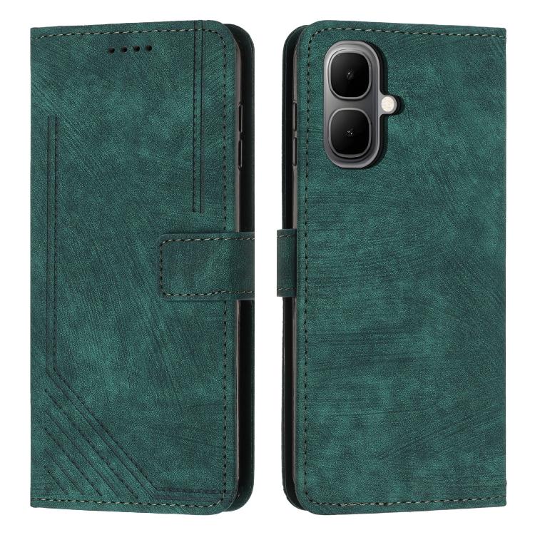Skin Feel Stripe Pattern Leather Phone Case with Lanyard, For Infinix Hot 60 4G / Hot 60i 4G, For Infinix Hot 60 Pro+ 4G, For Infinix Hot 60 Pro 4G, For Infinix Smart 10 Plus 4G, For Infinix Smart 10 4G, For Infinix GT 30 Pro, For Infinix Note 50s     ...