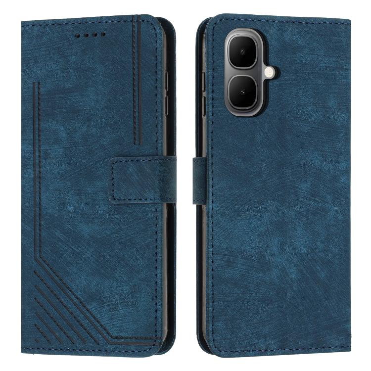 Skin Feel Stripe Pattern Leather Phone Case with Lanyard, For Infinix Hot 60 4G / Hot 60i 4G, For Infinix Hot 60 Pro+ 4G, For Infinix Hot 60 Pro 4G, For Infinix Smart 10 Plus 4G, For Infinix Smart 10 4G, For Infinix GT 30 Pro, For Infinix Note 50s     ...