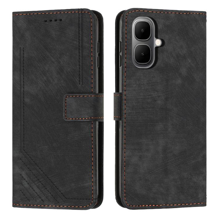 Skin Feel Stripe Pattern Leather Phone Case with Lanyard, For Infinix Hot 60 4G / Hot 60i 4G, For Infinix Hot 60 Pro+ 4G, For Infinix Hot 60 Pro 4G, For Infinix Smart 10 Plus 4G, For Infinix Smart 10 4G, For Infinix GT 30 Pro, For Infinix Note 50s     ...