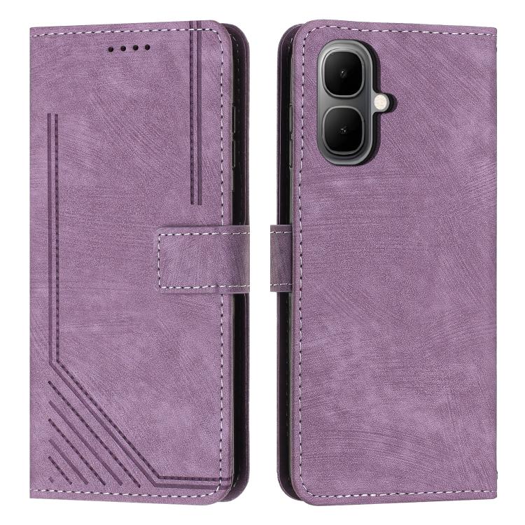 Skin Feel Stripe Pattern Leather Phone Case with Lanyard, For Infinix Smart 10 4G, For Infinix GT 30 Pro, For Infinix Note 50s, For Infinix Note 50x, For Infinix Note 50 Pro+, For Infinix Note 50 4G / 50 Pro 4G, For Infinix Hot 50 Pro 4G               ...