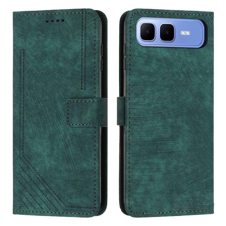 Skin Feel Stripe Pattern Leather Phone Case with Lanyard, For Infinix Hot 60 4G / Hot 60i 4G, For Infinix Hot 60 Pro+ 4G, For Infinix Hot 60 Pro 4G, For Infinix Smart 10 Plus 4G, For Infinix Smart 10 4G, For Infinix GT 30 Pro, For Infinix Note 50s     ...
