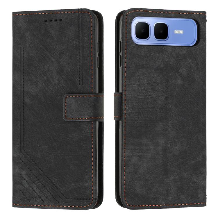 Skin Feel Stripe Pattern Leather Phone Case with Lanyard, For Infinix Hot 60 4G / Hot 60i 4G, For Infinix Hot 60 Pro+ 4G, For Infinix Hot 60 Pro 4G, For Infinix Smart 10 Plus 4G, For Infinix Smart 10 4G, For Infinix GT 30 Pro, For Infinix Note 50s     ...
