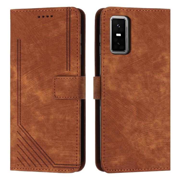 Skin Feel Stripe Pattern Leather Phone Case with Lanyard, For Infinix Hot 60 4G / Hot 60i 4G, For Infinix Hot 60 Pro+ 4G, For Infinix Hot 60 Pro 4G, For Infinix Smart 10 Plus 4G, For Infinix Smart 10 4G, For Infinix GT 30 Pro, For Infinix Note 50s     ...