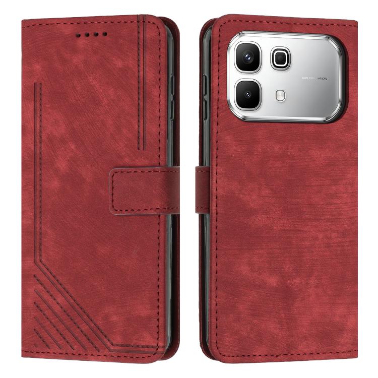 Skin Feel Stripe Pattern Leather Phone Case with Lanyard, For Infinix Hot 70 5G, For Infinix Note Edge 5G, For Infinix Smart 20 4G, For Infinix Note 60 / 60 Pro 5G, For Infinix Hot 60 4G / Hot 60i 4G, For Infinix Hot 60 Pro+ 4G, For Infinix Hot 60 Pro ...