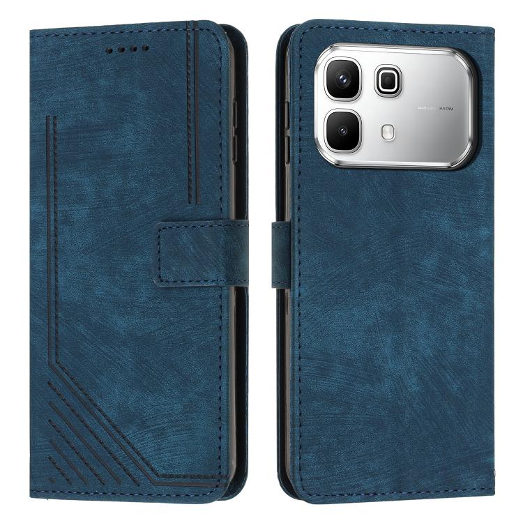 Skin Feel Stripe Pattern Leather Phone Case with Lanyard, For Infinix Hot 70 5G, For Infinix Note Edge 5G, For Infinix Smart 20 4G, For Infinix Note 60 / 60 Pro 5G, For Infinix Hot 60 4G / Hot 60i 4G, For Infinix Hot 60 Pro+ 4G, For Infinix Hot 60 Pro ...