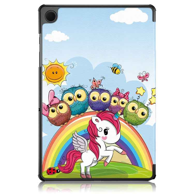 Custer Painted 3-Fold Holder Smart Leather Tablet Case, For Samsung Galaxy Tab A9 2023, For Samsung Galaxy Tab S9+