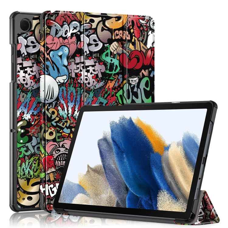 Custer Painted 3-Fold Holder Smart Leather Tablet Case, For Samsung Galaxy Tab A9 2023, For Samsung Galaxy Tab S9+