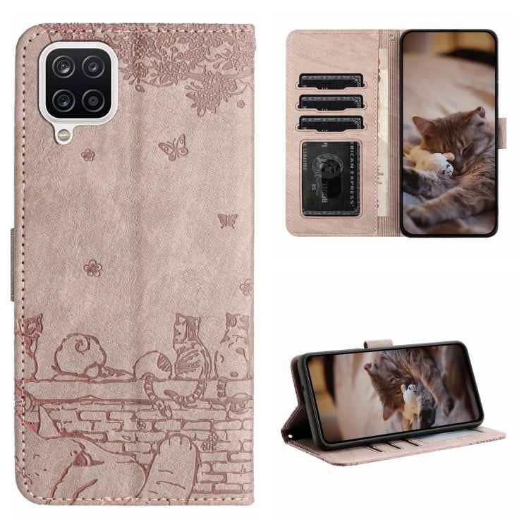 Cat Embossing Pattern Leather Phone Case with Lanyard, For Samsung Galaxy A32 5G, For Samsung Galaxy S21, For Samsung Galaxy S21+, For Samsung Galaxy S21 Ultra, For Samsung Galaxy A12, For Samsung Galaxy A71, For Samsung Galaxy A51