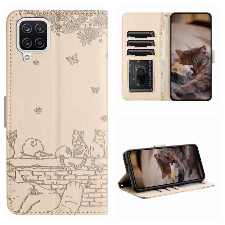 Cat Embossing Pattern Leather Phone Case with Lanyard, For Samsung Galaxy A32 5G, For Samsung Galaxy S21, For Samsung Galaxy S21+, For Samsung Galaxy S21 Ultra, For Samsung Galaxy A12, For Samsung Galaxy A71, For Samsung Galaxy A51