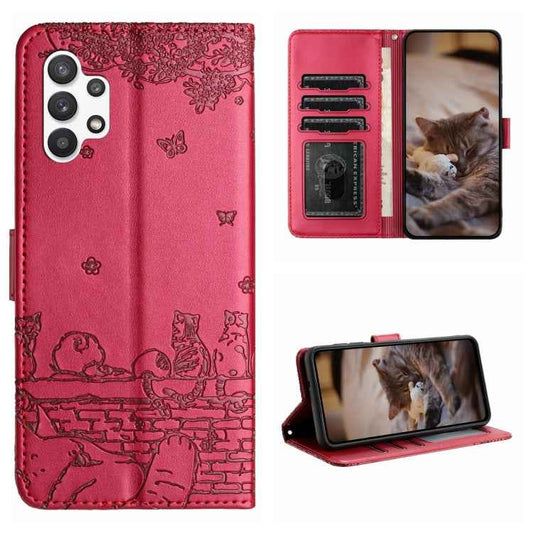 Cat Embossing Pattern Leather Phone Case with Lanyard, For Samsung Galaxy A13 4G, For Samsung Galaxy S22 Ultra, For Samsung Galaxy S22+, For Samsung Galaxy S22, For Samsung Galaxy A22 5G, For Samsung Galaxy S21 FE, For Samsung Galaxy A72               ...