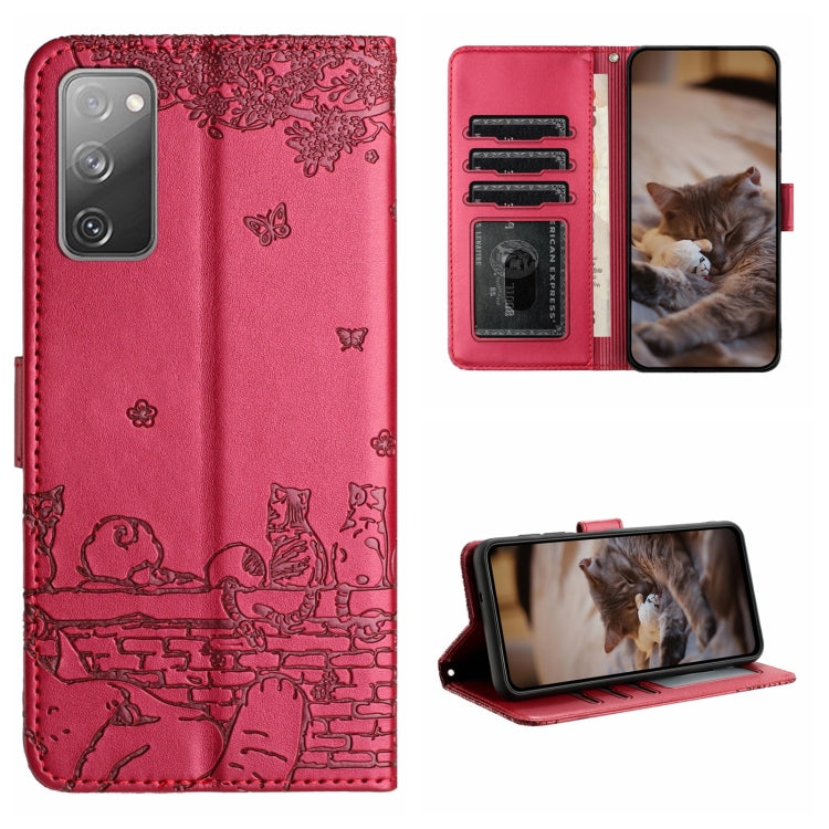 Cat Embossing Pattern Leather Phone Case with Lanyard, For Samsung Galaxy A15, For Samsung Galaxy A54, For Samsung Galaxy A05s, For Samsung Galaxy S23 FE, For Samsung Galaxy S23 Ultra, For Samsung Galaxy S23, For Samsung Galaxy S20 FE                  ...