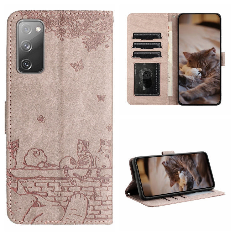 Cat Embossing Pattern Leather Phone Case with Lanyard, For Samsung Galaxy A15, For Samsung Galaxy A54, For Samsung Galaxy A05s, For Samsung Galaxy S23 FE, For Samsung Galaxy S23 Ultra, For Samsung Galaxy S23, For Samsung Galaxy S20 FE                  ...