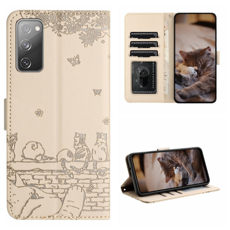 Cat Embossing Pattern Leather Phone Case with Lanyard, For Samsung Galaxy A15, For Samsung Galaxy A54, For Samsung Galaxy A05s, For Samsung Galaxy S23 FE, For Samsung Galaxy S23 Ultra, For Samsung Galaxy S23, For Samsung Galaxy S20 FE                  ...