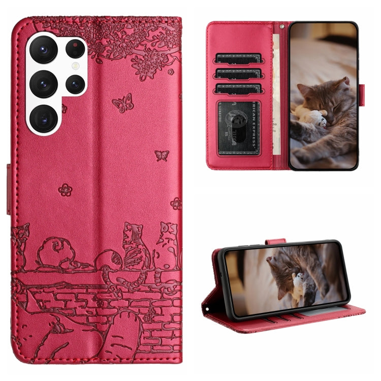 Cat Embossing Pattern Leather Phone Case with Lanyard, For Samsung Galaxy A15, For Samsung Galaxy A54, For Samsung Galaxy A05s, For Samsung Galaxy S23 FE, For Samsung Galaxy S23 Ultra, For Samsung Galaxy S23, For Samsung Galaxy S20 FE                  ...