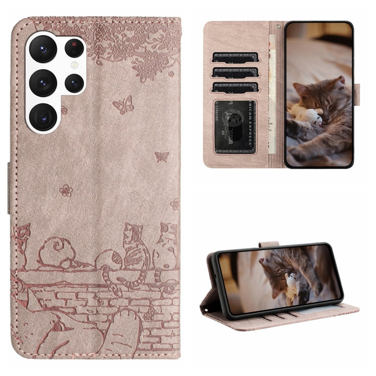 Cat Embossing Pattern Leather Phone Case with Lanyard, For Samsung Galaxy A15, For Samsung Galaxy A54, For Samsung Galaxy A05s, For Samsung Galaxy S23 FE, For Samsung Galaxy S23 Ultra, For Samsung Galaxy S23, For Samsung Galaxy S20 FE                  ...