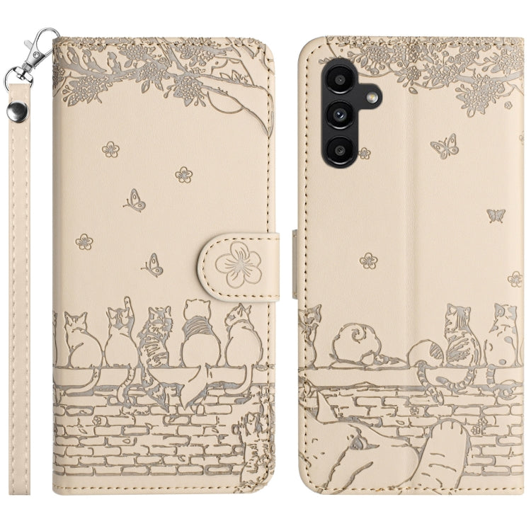 Cat Embossing Pattern Leather Phone Case with Lanyard, For Samsung Galaxy A15, For Samsung Galaxy A54, For Samsung Galaxy A05s, For Samsung Galaxy S23 FE, For Samsung Galaxy S23 Ultra, For Samsung Galaxy S23, For Samsung Galaxy S20 FE                  ...