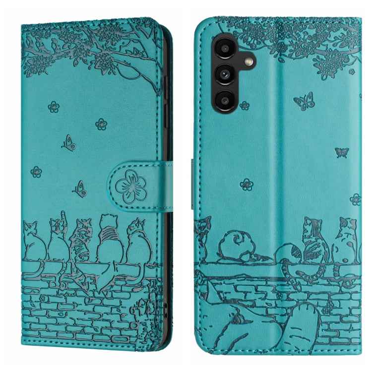 Cat Embossing Pattern Leather Phone Case with Lanyard, For Samsung Galaxy A15, For Samsung Galaxy A54, For Samsung Galaxy A05s, For Samsung Galaxy S23 FE, For Samsung Galaxy S23 Ultra, For Samsung Galaxy S23, For Samsung Galaxy S20 FE                  ...