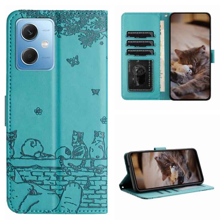Cat Embossing Pattern Leather Phone Case with Lanyard, For Xiaomi Poco F5 Pro, For Xiaomi Redmi Note 12 4G Global, For Xiaomi Redmi Note 12 Pro Speed, For Xiaomi Redmi Note 12 5G India / POCO X5, For Xiaomi Redmi 12C / 11A                              ...