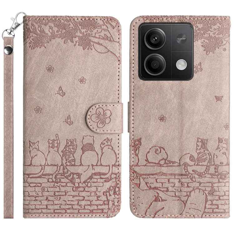 Cat Embossing Pattern Leather Phone Case with Lanyard, For Xiaomi Poco M6 Pro 4G, For Xiaomi Poco C65/Poco M6, For Xiaomi Redmi Note 13 Pro 4G, For Xiaomi Redmi Note 13 4G, For Xiaomi Redmi 13C 4G/5G/13R 5G, For Xiaomi Redmi Note 13 5G                 ...