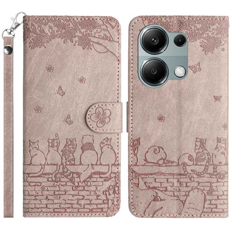 Cat Embossing Pattern Leather Phone Case with Lanyard, For Xiaomi Poco M6 Pro 4G, For Xiaomi Poco C65/Poco M6, For Xiaomi Redmi Note 13 Pro 4G, For Xiaomi Redmi Note 13 4G, For Xiaomi Redmi 13C 4G/5G/13R 5G, For Xiaomi Redmi Note 13 5G                 ...