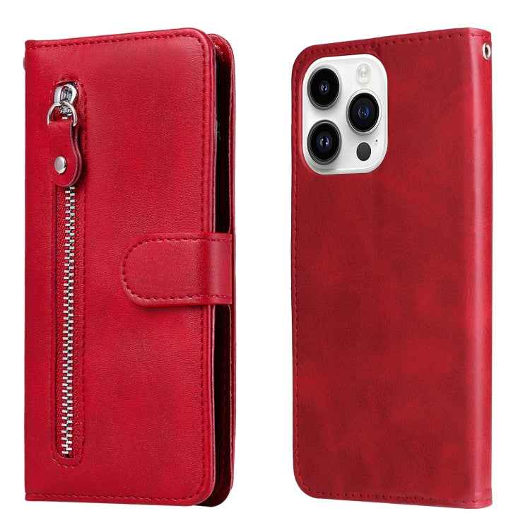Fashion Calf Texture Zipper Leather Phone Case, For iPhone 15 Pro Max, For iPhone 15 Pro, For iPhone 15 Plus, For iPhone 15
