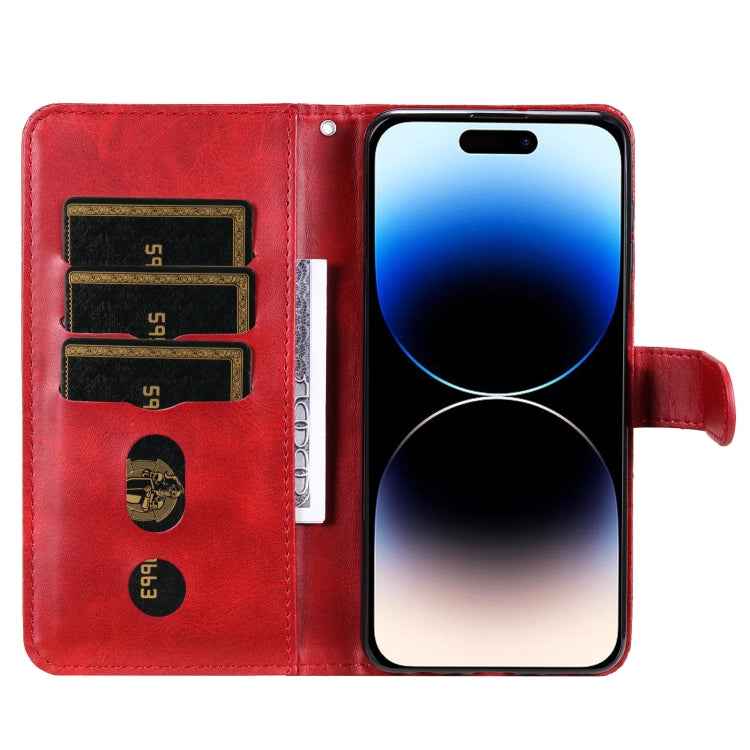 Fashion Calf Texture Zipper Leather Phone Case, For iPhone 15 Pro Max, For iPhone 15 Pro, For iPhone 15 Plus, For iPhone 15
