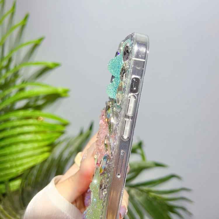 Ice Crystal Bow Knot Full Diamond TPU Phone Case