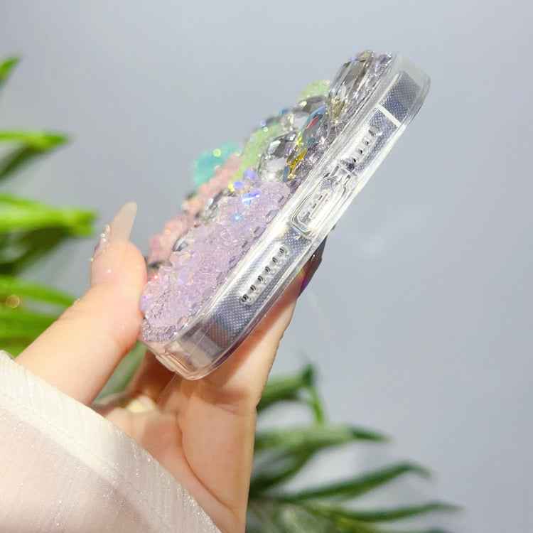 Ice Crystal Bow Knot Full Diamond TPU Phone Case