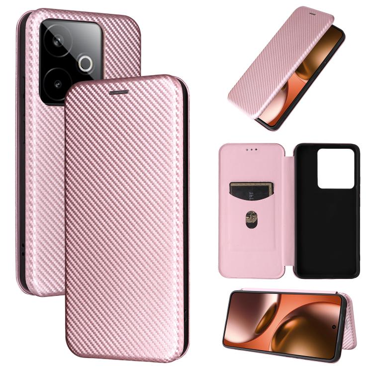 Carbon Fiber Texture Flip Leather Phone Case, For Realme Note 80 4G, For Realme 16 5G, For Realme 16 Pro+ 5G, For Realme 15x 5G India / C85 5G, For Realme C85 Pro 4G, For Realme 15T 5G, For Realme 15 5G / Realme 15 Pro 5G, For Realme GT 7 Global       ...