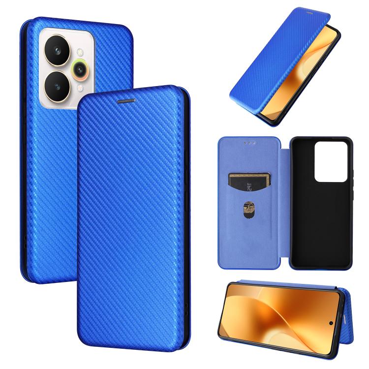 Carbon Fiber Texture Flip Leather Phone Case, For Realme Note 80 4G, For Realme 16 5G, For Realme 16 Pro+ 5G, For Realme 15x 5G India / C85 5G, For Realme C85 Pro 4G, For Realme 15T 5G, For Realme 15 5G / Realme 15 Pro 5G, For Realme GT 7 Global       ...