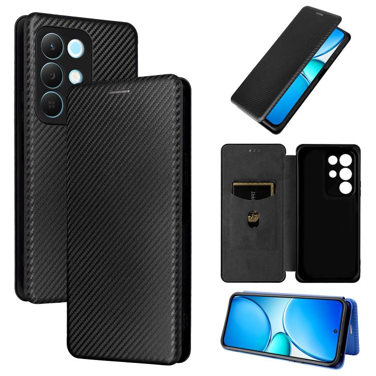 Carbon Fiber Texture Flip Leather Phone Case, For Realme Note 80 4G, For Realme 16 5G, For Realme 16 Pro+ 5G, For Realme 15x 5G India / C85 5G, For Realme C85 Pro 4G, For Realme 15T 5G, For Realme 15 5G / Realme 15 Pro 5G, For Realme GT 7 Global       ...