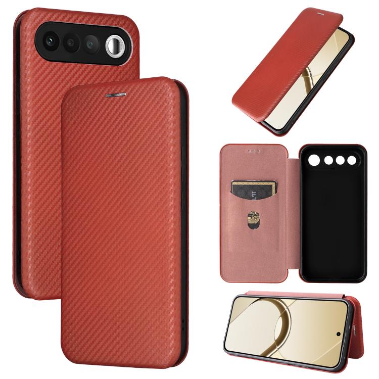 Carbon Fiber Texture Flip Leather Phone Case, For Realme Note 80 4G, For Realme 16 5G, For Realme 16 Pro+ 5G, For Realme 15x 5G India / C85 5G, For Realme C85 Pro 4G, For Realme 15T 5G, For Realme 15 5G / Realme 15 Pro 5G, For Realme GT 7 Global       ...