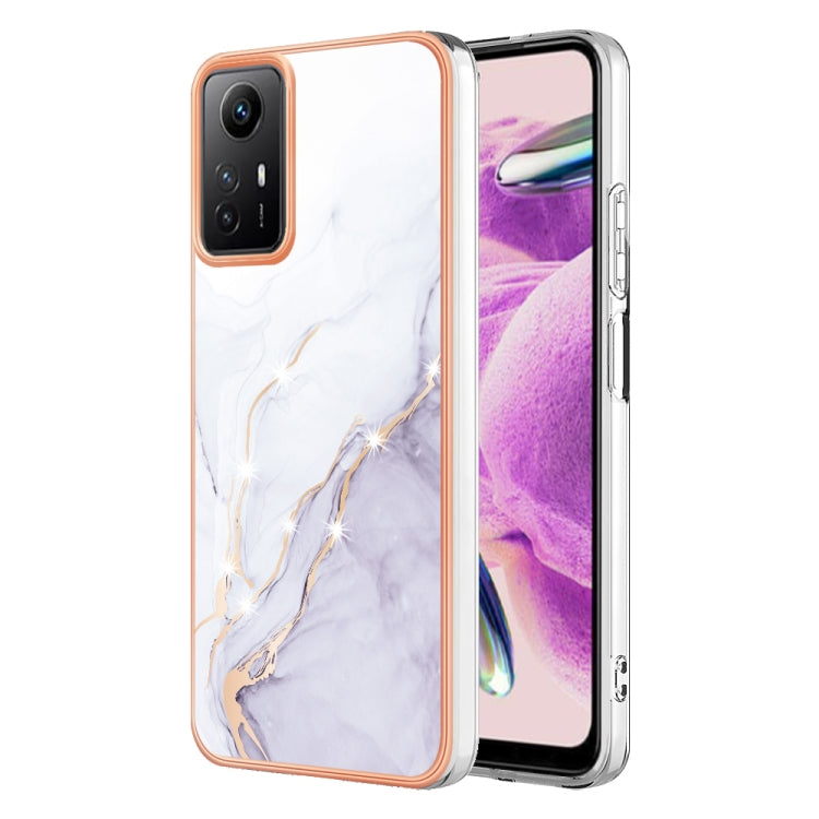 Electroplating Marble Dual-side IMD Phone Case, For Xiaomi Redmi Note 13 Pro+ 5G, For Xiaomi Redmi Note 13 Pro 5G Global, For Xiaomi 13T/13T Pro, For Xiaomi Poco F5 5G/Redmi Note 12 Turbo, For Xiaomi Poco F5 Pro 5G/Redmi K60, For Xiaomi Redmi Note 12S ...