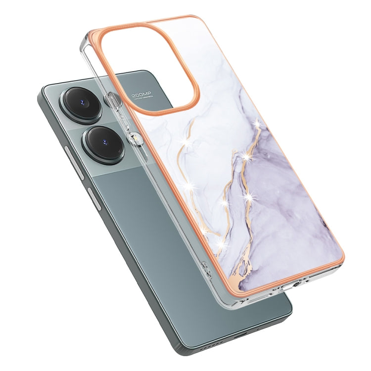 Electroplating Marble Dual-side IMD Phone Case, For Xiaomi Poco M6 Pro 4G, For Xiaomi Redmi A3, For Xiaomi Redmi Note 13 Pro 4G Global, For Xiaomi Redmi Note 13 4G Global, For Xiaomi K70E, For Xiaomi Poco X6 Pro, For Xiaomi Redmi Note 13 5G Global     ...