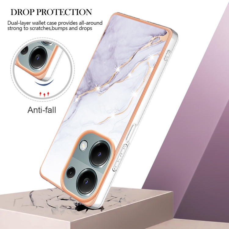 Electroplating Marble Dual-side IMD Phone Case, For Xiaomi Poco M6 Pro 4G, For Xiaomi Redmi A3, For Xiaomi Redmi Note 13 Pro 4G Global, For Xiaomi Redmi Note 13 4G Global, For Xiaomi K70E, For Xiaomi Poco X6 Pro, For Xiaomi Redmi Note 13 5G Global     ...