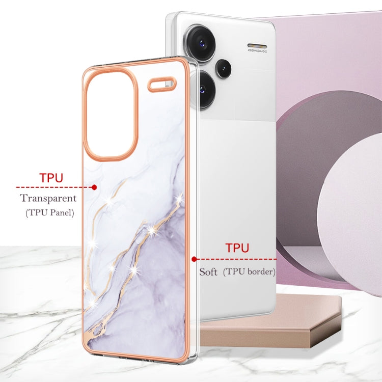 Electroplating Marble Dual-side IMD Phone Case, For Xiaomi Redmi Note 13 Pro+ 5G, For Xiaomi Redmi Note 13 Pro 5G Global, For Xiaomi 13T/13T Pro, For Xiaomi Poco F5 5G/Redmi Note 12 Turbo, For Xiaomi Poco F5 Pro 5G/Redmi K60, For Xiaomi Redmi Note 12S ...