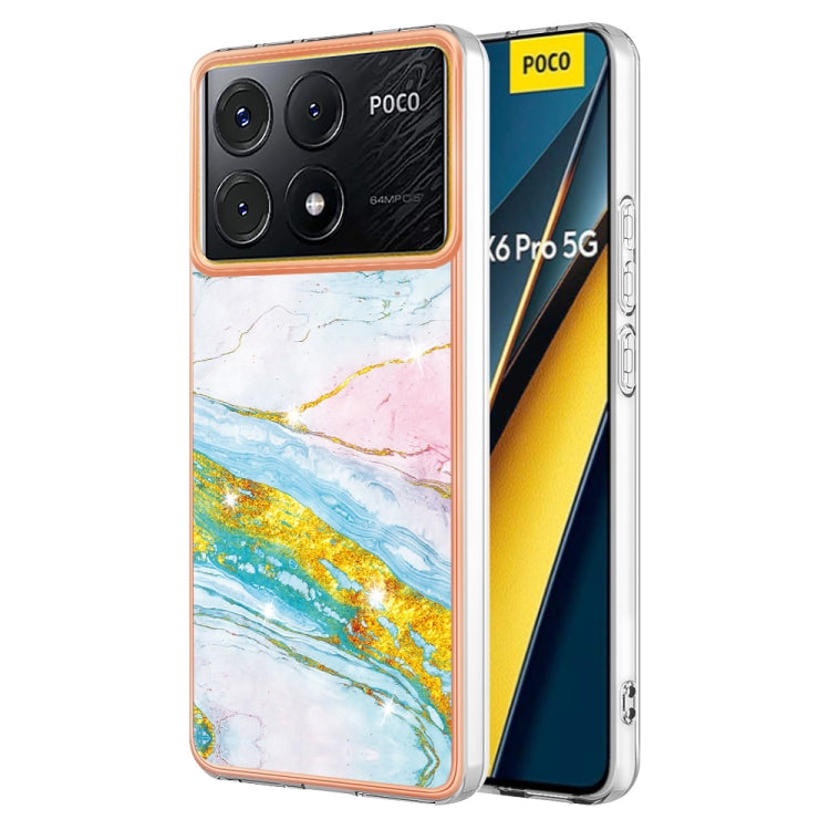 Electroplating Marble Dual-side IMD Phone Case, For Xiaomi Poco M6 Pro 4G, For Xiaomi Redmi A3, For Xiaomi Redmi Note 13 Pro 4G Global, For Xiaomi Redmi Note 13 4G Global, For Xiaomi K70E, For Xiaomi Poco X6 Pro, For Xiaomi Redmi Note 13 5G Global     ...