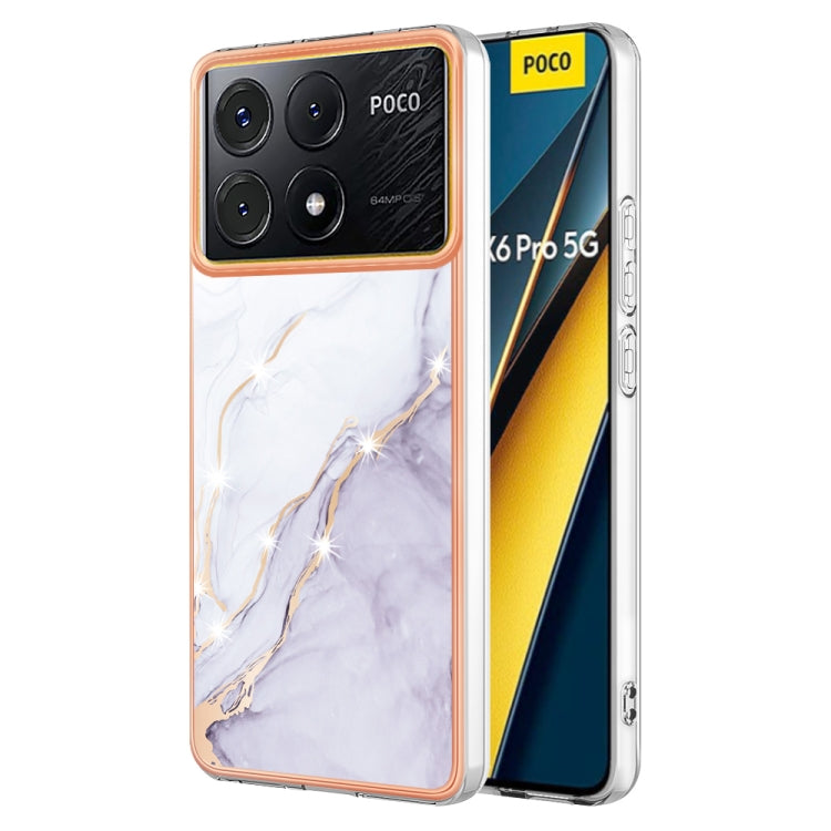 Electroplating Marble Dual-side IMD Phone Case, For Xiaomi Poco M6 Pro 4G, For Xiaomi Redmi A3, For Xiaomi Redmi Note 13 Pro 4G Global, For Xiaomi Redmi Note 13 4G Global, For Xiaomi K70E, For Xiaomi Poco X6 Pro, For Xiaomi Redmi Note 13 5G Global     ...