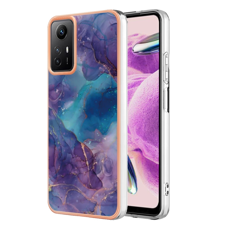 Electroplating Marble Dual-side IMD TPU Phone Case, For Xiaomi 13T/13T Pro, For Xiaomi Poco F5 5G/Redmi Note 12 Turbo, For Xiaomi Poco F5 Pro 5G/Redmi K60, For Xiaomi Redmi Note 12S 4G, For Xiaomi Redmi Note 12 4G Global
