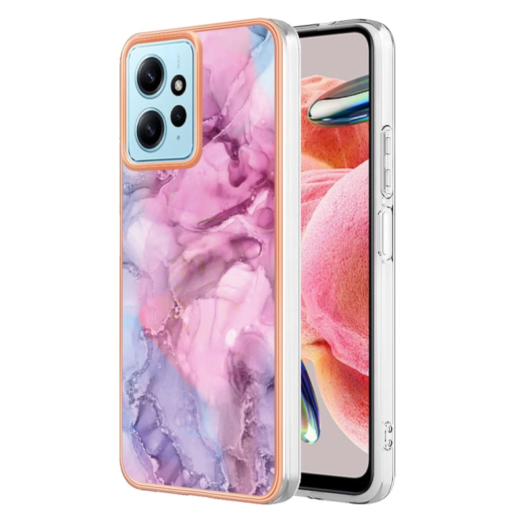 Electroplating Marble Dual-side IMD TPU Phone Case, For Xiaomi 13T/13T Pro, For Xiaomi Poco F5 5G/Redmi Note 12 Turbo, For Xiaomi Poco F5 Pro 5G/Redmi K60, For Xiaomi Redmi Note 12S 4G, For Xiaomi Redmi Note 12 4G Global