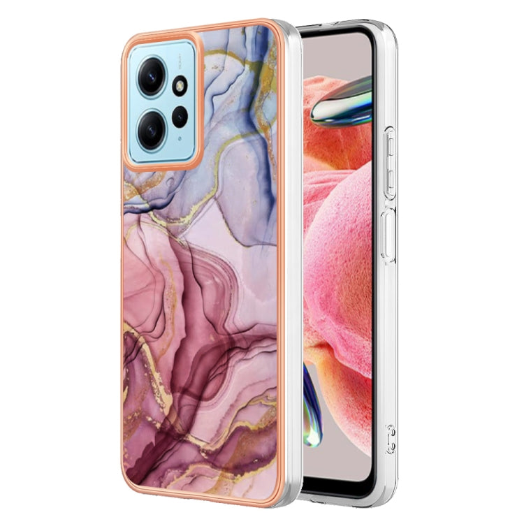 Electroplating Marble Dual-side IMD TPU Phone Case, For Xiaomi 13T/13T Pro, For Xiaomi Poco F5 5G/Redmi Note 12 Turbo, For Xiaomi Poco F5 Pro 5G/Redmi K60, For Xiaomi Redmi Note 12S 4G, For Xiaomi Redmi Note 12 4G Global