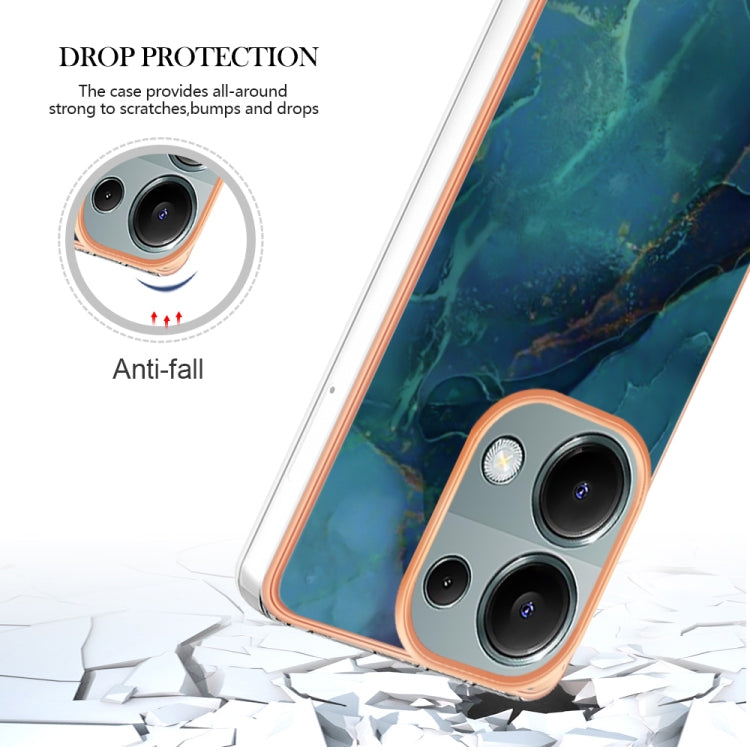 Electroplating Marble Dual-side IMD TPU Phone Case, For Xiaomi Redmi Note 13 Pro 4G/Poco M6 Pro 4G, For Xiaomi Redmi A3, Xiaomi Redmi Note 13 4G, For Xiaomi Poco X6 Pro / Redmi K70E, For Xiaomi Redmi Note 13 5G Global, For Xiaomi Redmi 13C 4G          ...