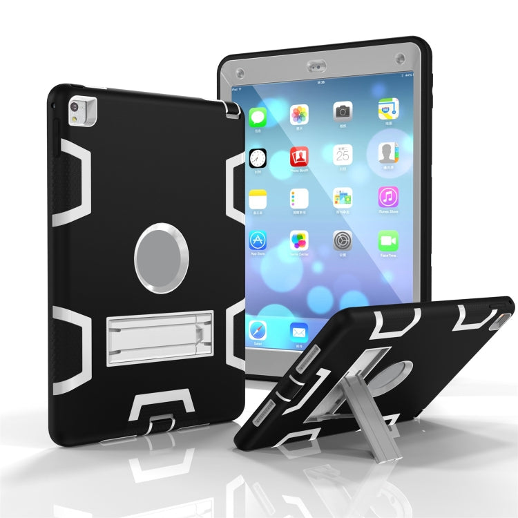 Shockproof PC + Silicone Protective Case，with Holder, For iPad 9.7(2017)
