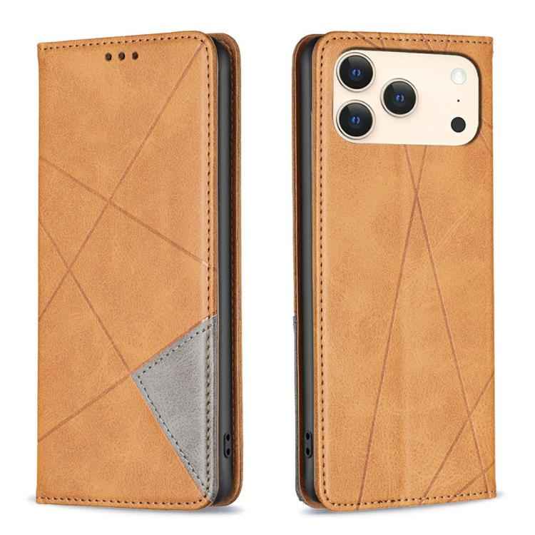 Rhombus Texture Magnetic Leather Phone Case, For iPhone 17 Pro Max, For iPhone 17 Pro, For iPhone 17, For iPhone Air, For iPhone 16 Pro Max, For iPhone 16 Pro, For iPhone 16 Plus, For iPhone 16