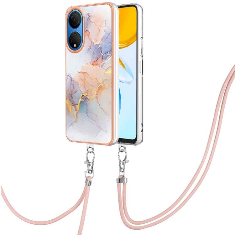 Electroplating IMD TPU Phone Case with Lanyard, For Honor X7, For Honor X8 4G