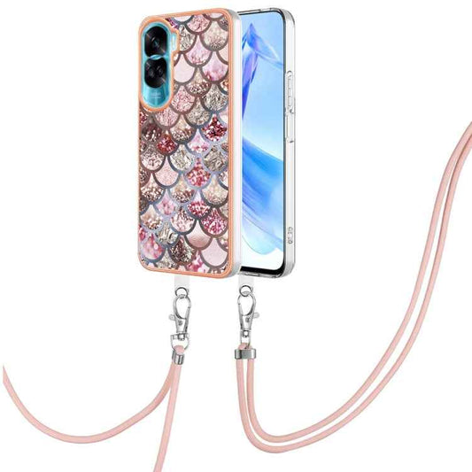 Electroplating IMD TPU Phone Case with Lanyard, For Honor 90 Lite 5G, For Honor Magic5 Pro, For Honor X6a, For Honor X8a, For Honor 90 5G, For Honor X9a/Magic5 Lite, For Honor X7a, For Honor X8 5G / X6 4G