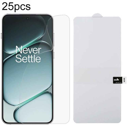 25pcs Full Screen Protector Explosion-proof Hydrogel Film, For OnePlus Ace 6, For OnePlus 15, For OnePlus Ace 5 / 5 Pro / 13R, For OnePlus Nord N30 SE, For OnePlus 12R, For OnePlus 12, For OnePlus K11 (25 PCS)